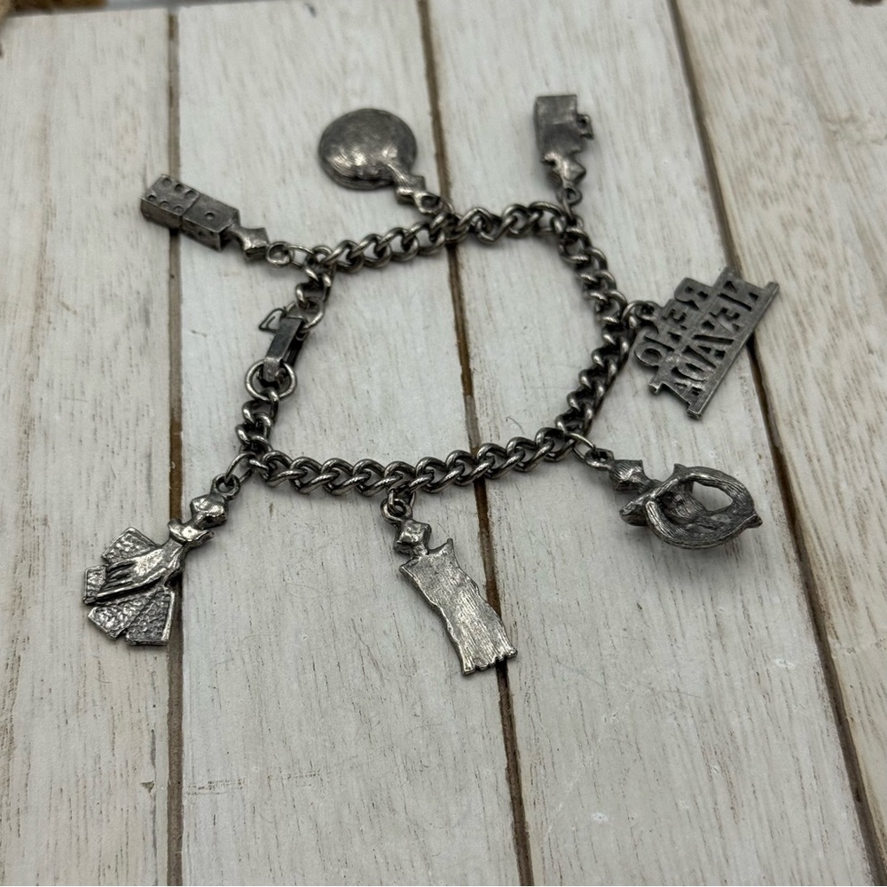 Silver Charm Bracelet with Reno Nevada Charms - Picture 5 of 5